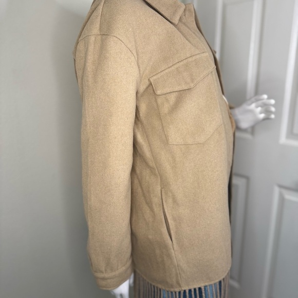 Laundry By Shelli Segal Tan Utility Jacket Lightweight Casual - Picture 7 of 13